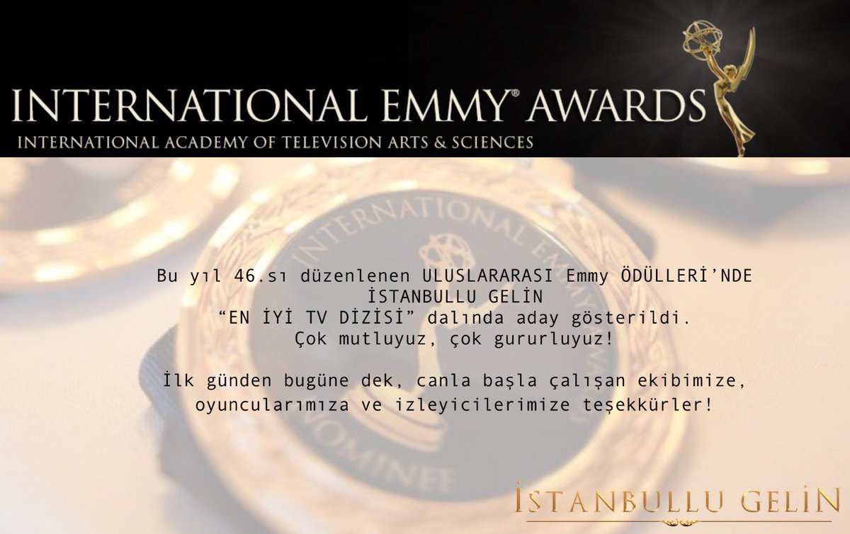 AdemFatihSezgin's tweet photo. -OMG !!!
  is this just a tv series ??? 😳😳😳
 #internationalemmyawards
 #istanbullugelin https://t.co/SaYQsre05d