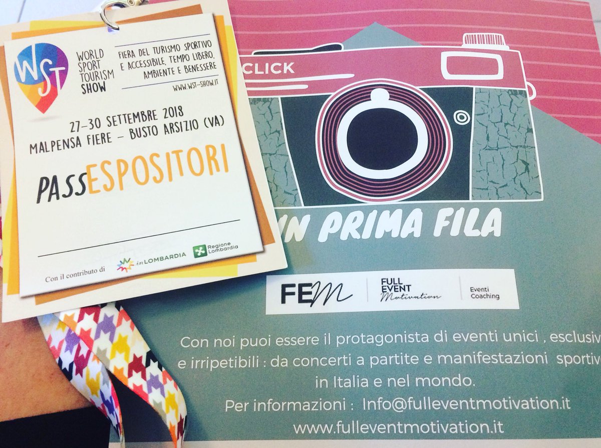 FullEventMotive's tweet photo. Ci siamo anche noi a Wst-show che ha aperto i battenti quest’oggi. Presentiamo il nostro progetto #InPrimaFila per vivere da protagonisti eventi sportivi #WSTShow #FieraTurismoSportivoeAccessibile https://t.co/wwD3vu3TG4
