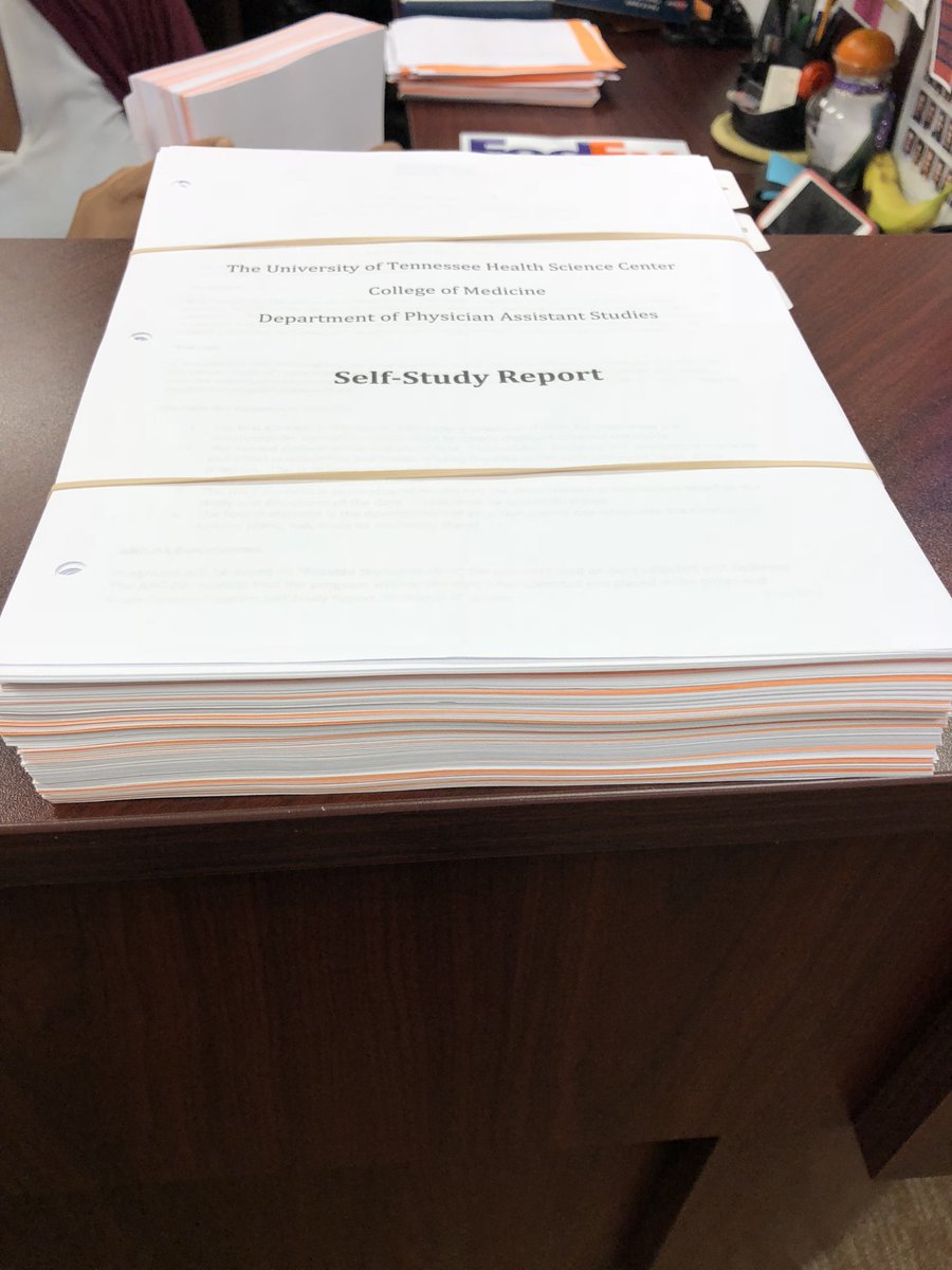 PA_Maday's tweet photo. Would you like to see what 21 months of my life looks like in paper form? #SelfStudyReport #Accreditation https://t.co/FKporjTJru