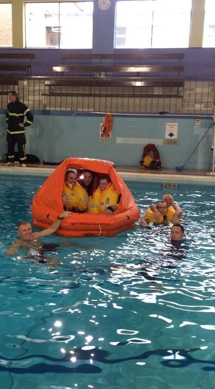 DubFireBrigade's tweet photo. Today is @IMOHQ #WorldMaritimeDay and this week we ran a ship and ports course with Louth Fire Brigade for several other brigades. Sea survival is an essential element of the course. Sometimes, despite best efforts, abandoning ship is the only option. https://t.co/fB5grCjyI5