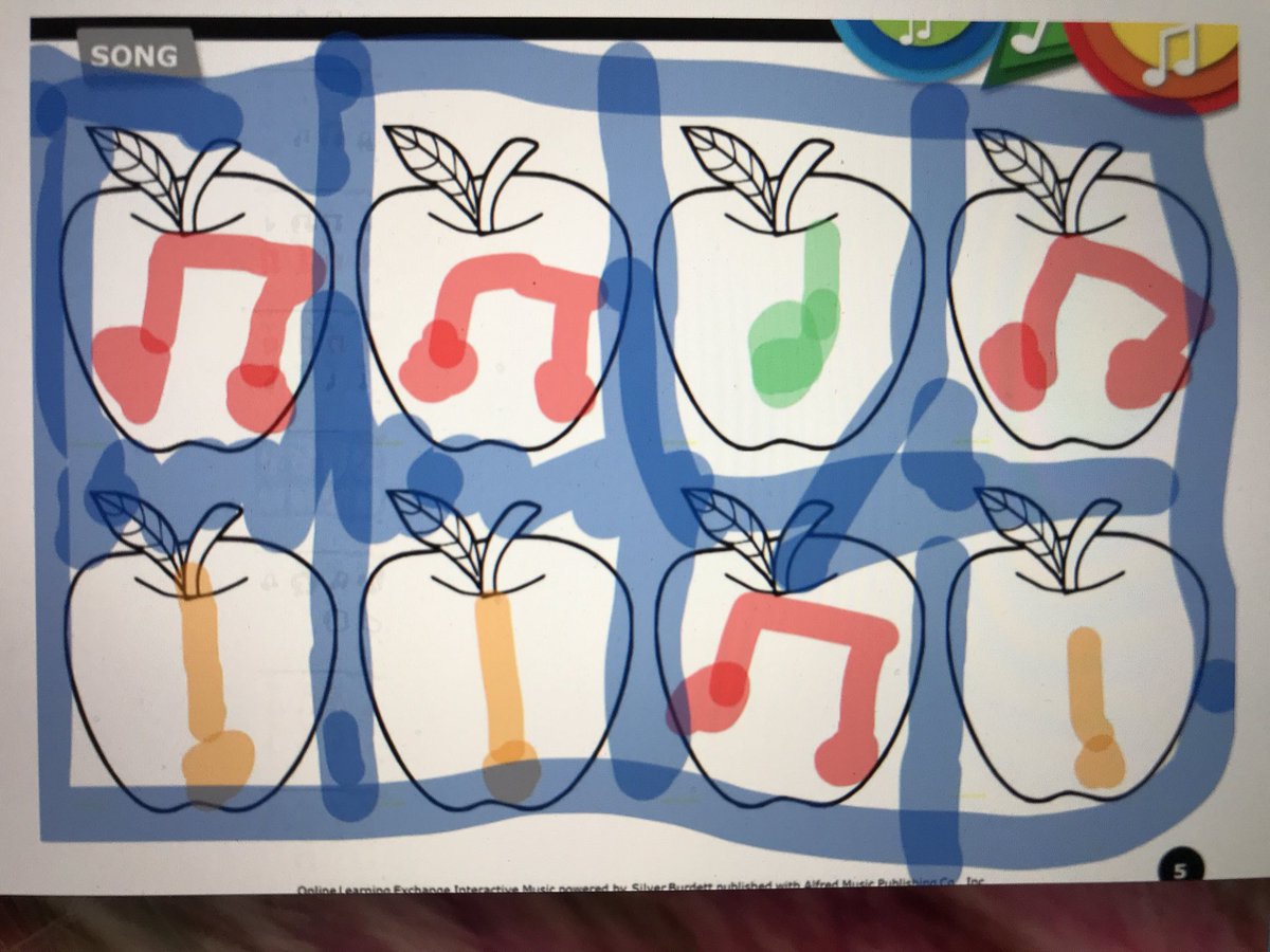 EGEMissAtkinson's tweet photo. 1st grade is learning about quarter notes and eighth-note pairs.  They used nearpod to practice writing rhythms and then performed the rhythms on instruments. https://t.co/srNQ2s0Vkj