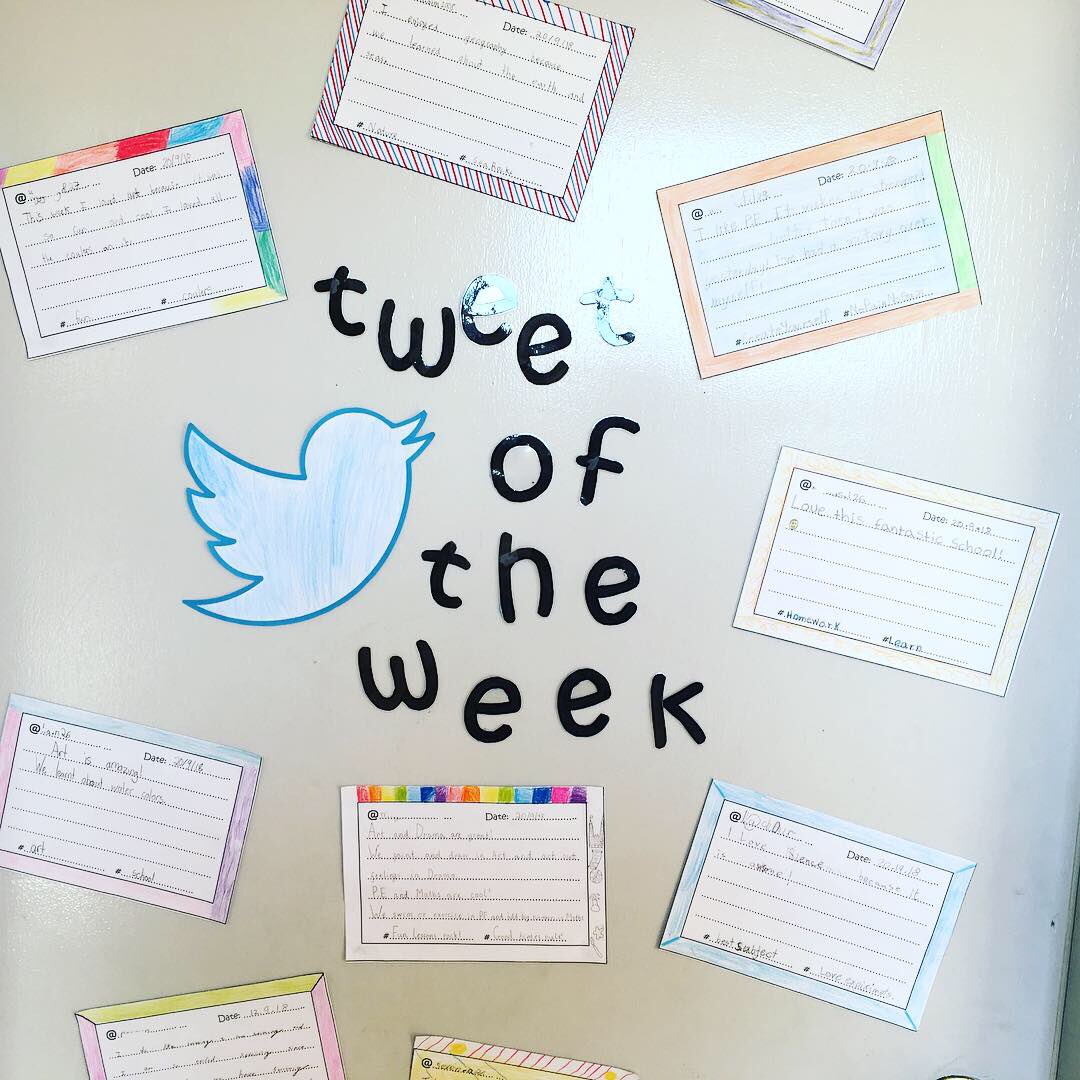 missrossblog's tweet photo. Grade 5 are tweeting their learning! #twitterclassroom #sharingideas #primary #education #doordisplay https://t.co/NoRbM3oSku