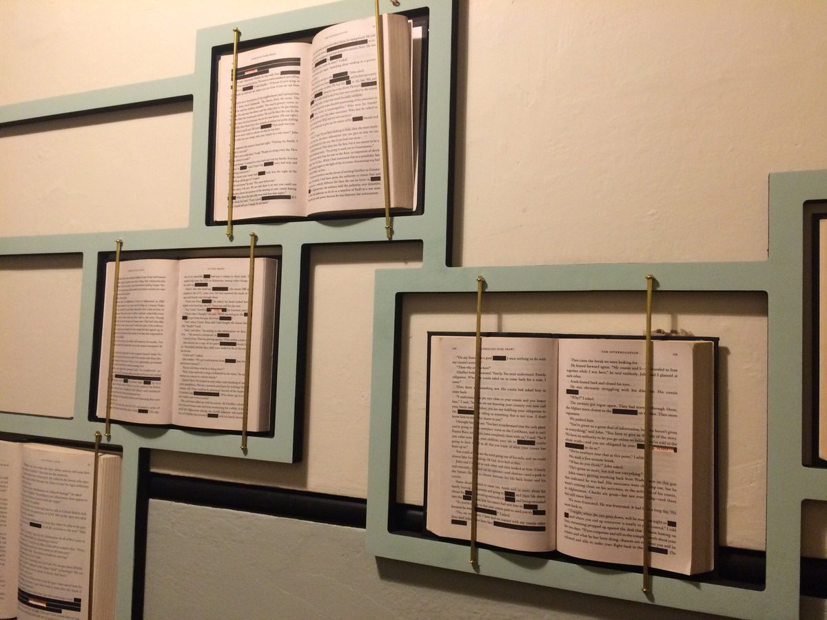 netty_french's tweet photo. The Word Redacted @BlicklingNT @LesEnfantsTerr from the thought-provoking installation #theworddefiant #BannedBooksWeek @BannedBooksWeek https://t.co/J1nl8Cv28k