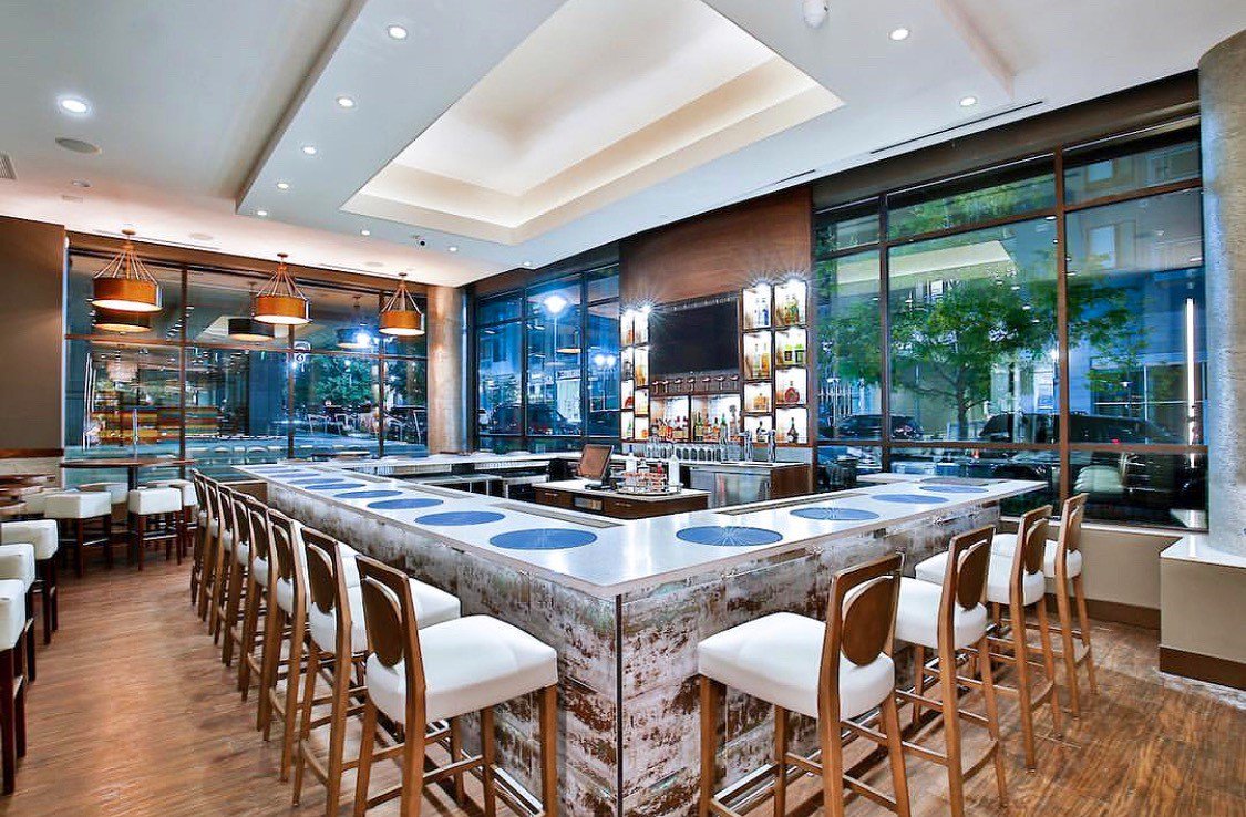 FusionDenver's tweet photo. Cheers @trussinteriors - nominated for a Colorado CARE Award for the Ambli DTC project and we couldn’t be more thrilled to have collaborated on this one! #jobwelldone #denverdesign #restaurantdesign #lightingdesign https://t.co/CEz1QzQFpZ