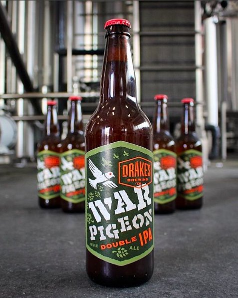 TheGate510's tweet photo. It’s War Pigeon season! 22oz bottles of @drakesbeer Double IPA are here! Have you gotten a chance to try it out yet? #madeatgate510 #createhere #ThirstyThursday https://t.co/hCeXsMA8yD