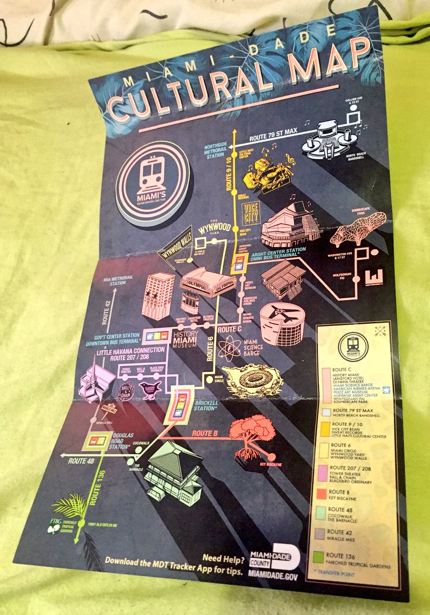 _KennyUong_'s tweet image. Thank you @IRideMDT for sending me this cool Miami-Dade Cultural Map! #Miami #MiamiDadeTransit #transitmaps
