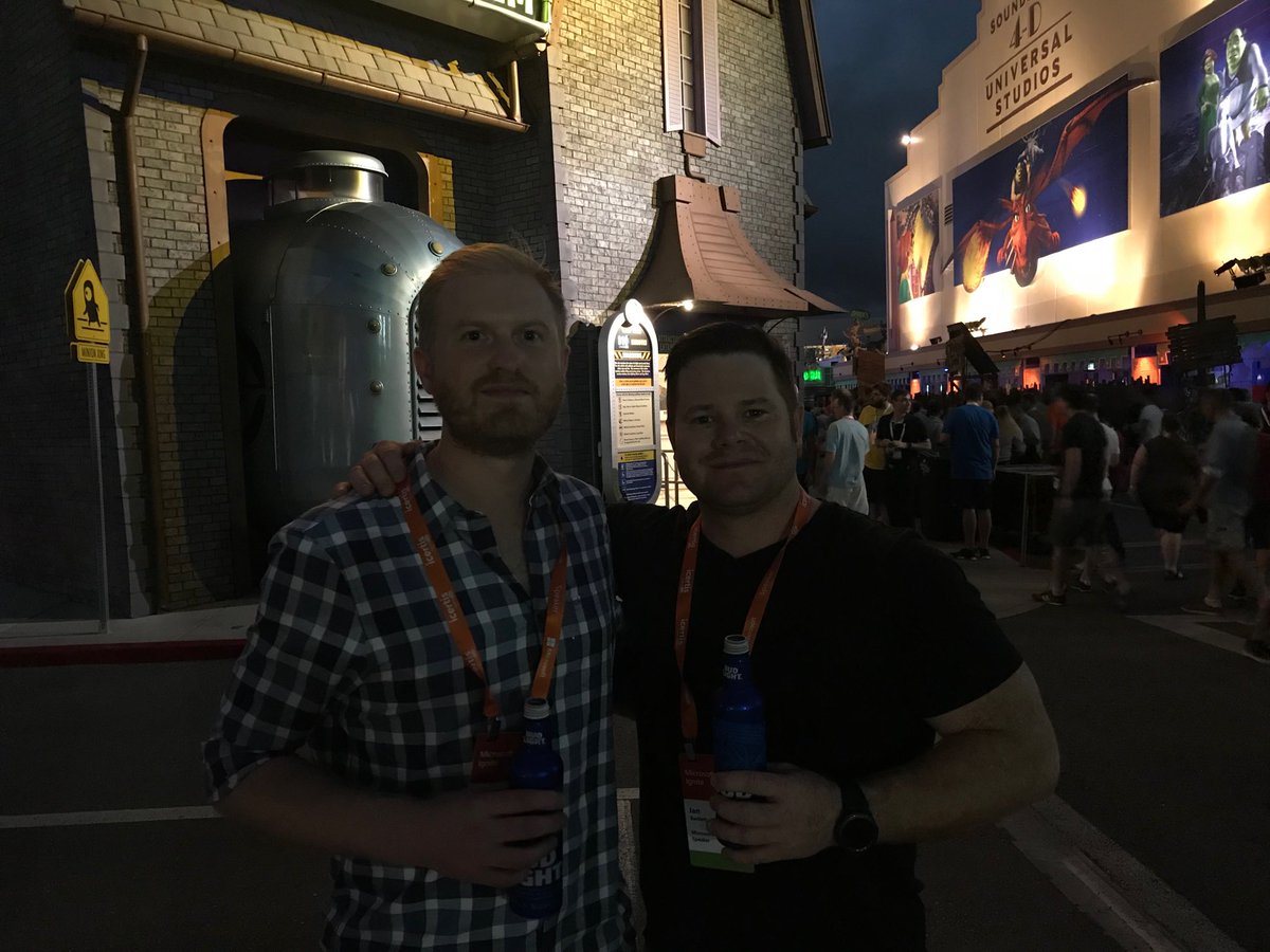 ConfigMgrDogs's tweet photo. 2/3rds of the #ConfigMgrDogs enjoying the first of many! 🍻 #MSIgnite #MSIntune https://t.co/YKOxmcL7QB