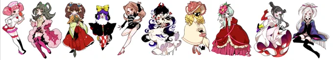 なつかしくて泣きそうになりながら10人描いた～リプライ送ってくださった方々どうもありがとうございました 朝ごはん食べたらまた描きます 