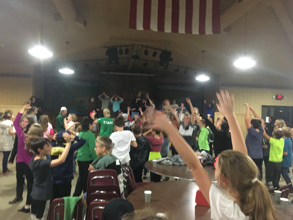 MichaelCorridor's tweet photo. Huge dance party at camp! 6th grade bulldogs are so much fun!  #bulldawgproud  #ROMS18Camp https://t.co/lneYPssr8P