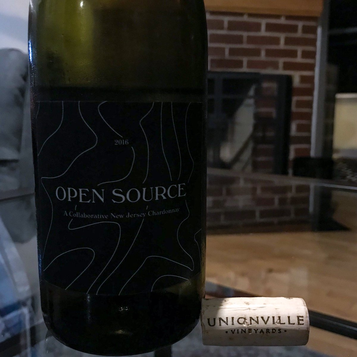Alleigh's tweet photo. The second wine is @UnionvilleWines #OpenSourceChardonnay. Lots of pineapple & peaches, and a super easy drinker. We opened this early to enjoy w/dinner and Hubby went for seconds, plus asked to taste again now. He’s drinking all of my wine 😉 #ECWineChat https://t.co/JmS6SBvZuu