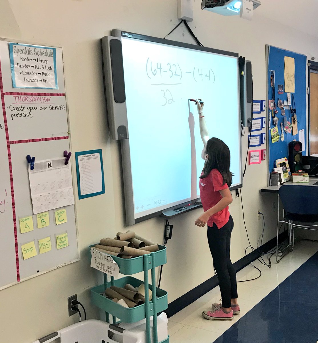 Miss_Keougah's tweet photo. We played #OrderOfOperations BINGO again during our working snack block today and had so much fun! Awesome practice and always a good feeling when the kids are begging you not to end a lesson! #mathgames #showingourwork #vinalschoolrocks ✖️➗➖➕ https://t.co/u6RxSmuyH2