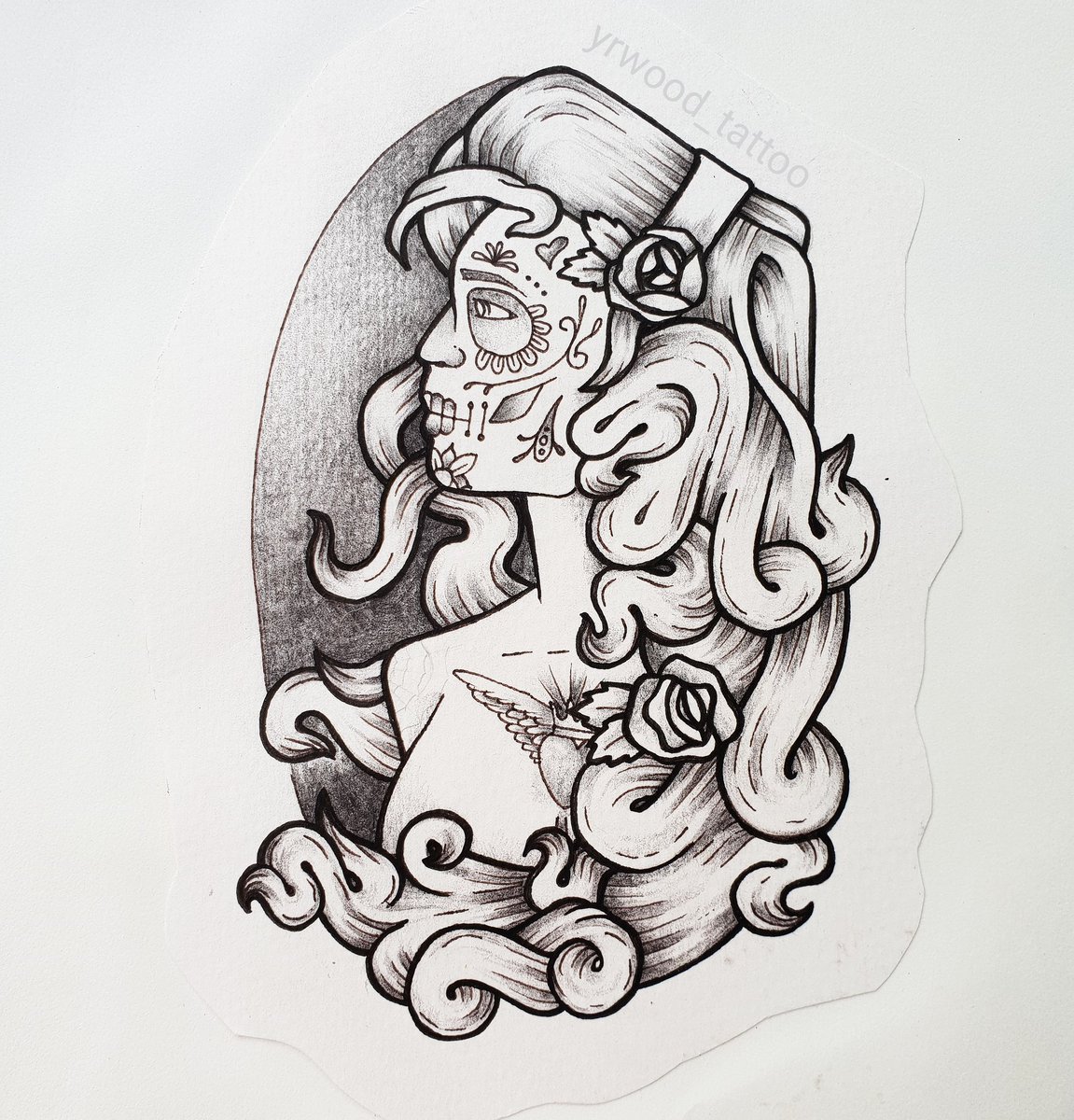 YRW00D's tweet photo. A pondering lady, this is an old piece and something I will revisit to finish but let me know what you think I should change?

#tattooapprentice #tattoo #tattooist #artist #instahub #tattooworkers #uktta #uktattooist #gbtattoo #manchestertattoo #mcr https://t.co/JMWznuS3Sy