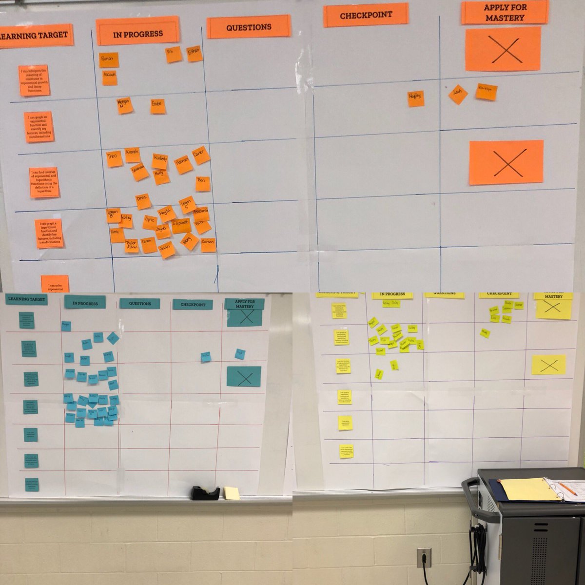 ms_c_hayes's tweet photo. This is how you keep track of everyone while doing personalized, blended, individualized learning...  and get half your steps in each day! #cometsallin https://t.co/sitjdv5WbX