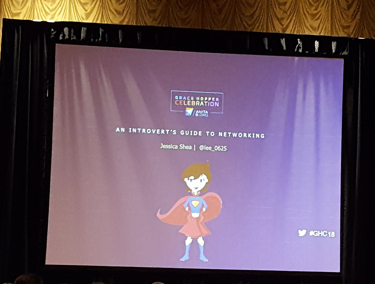 SoCalMad's tweet photo. Hi, me. Have you met me? 
"An introverts guide to networking" session is packed with like-minded people. #GHC18 #introvertsunite #sinetwork https://t.co/jl3g6GTLWK