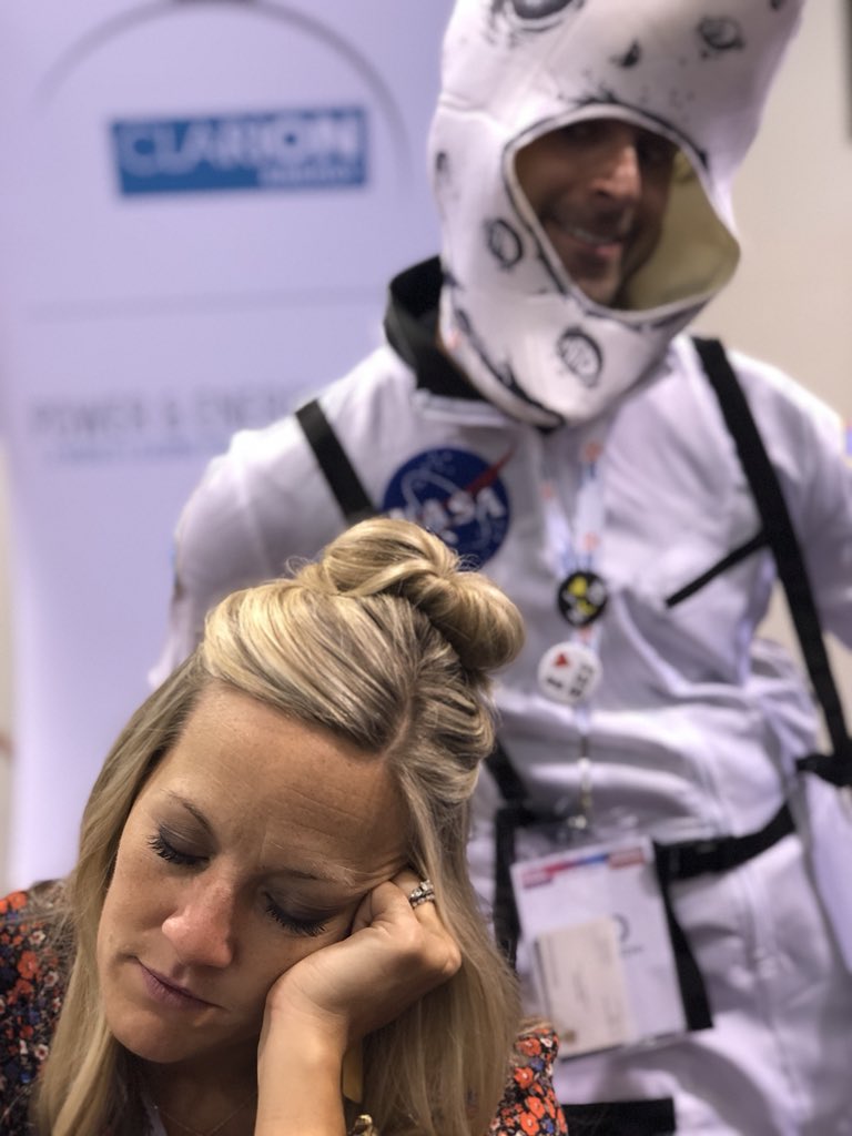 cassie_chit's tweet photo. I need a nap!! π΄ #solarenvy selfie with @TheReal_Moon at #spicon! #dtech2019 #POWERGEN18 https://t.co/8EXxcWwSMm