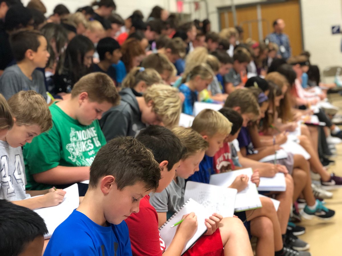 6thGoodnoe's tweet photo. 6th graders loved meeting our visiting author Tom Watson today! Check out our stick drawings. https://t.co/qRKC5MWQIG