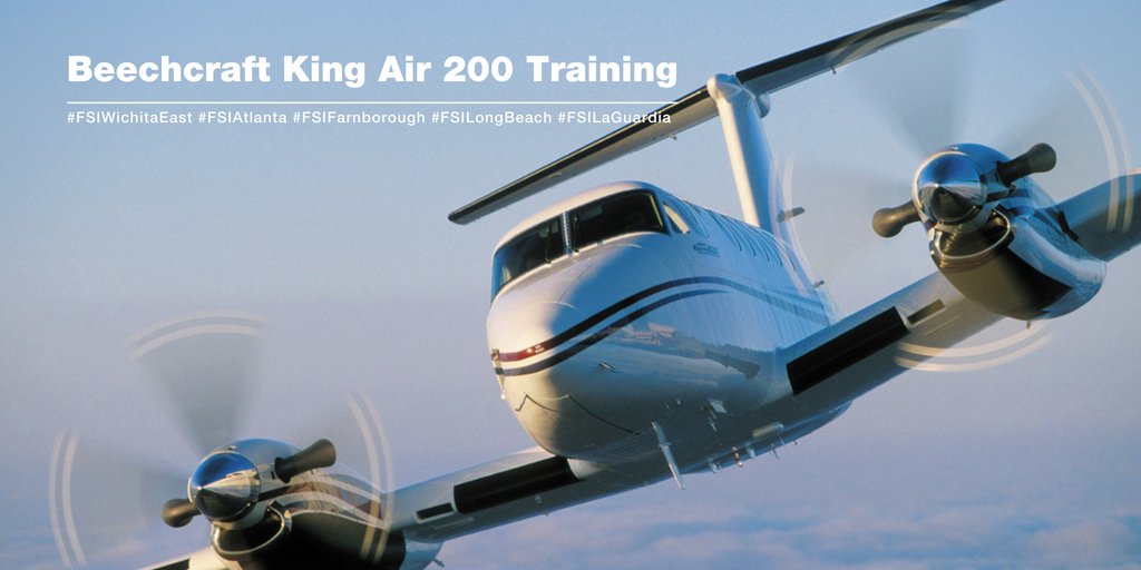 FlightSafetyInt's tweet photo. For #KingAir200 training, you have many choices depending on your avionics.  Our #FSIWichitaEast offers Garmin G1000 &amp; PL21; #FSIAtlanta, #FSIFarnborough &amp; #FSILongBeach are equipped with EFIS 85; &amp; #FSILaGuardia has standard NAVCOM.  For more -> visit https://t.co/vhSTnYgcnY. https://t.co/eA0JOKmk2s
