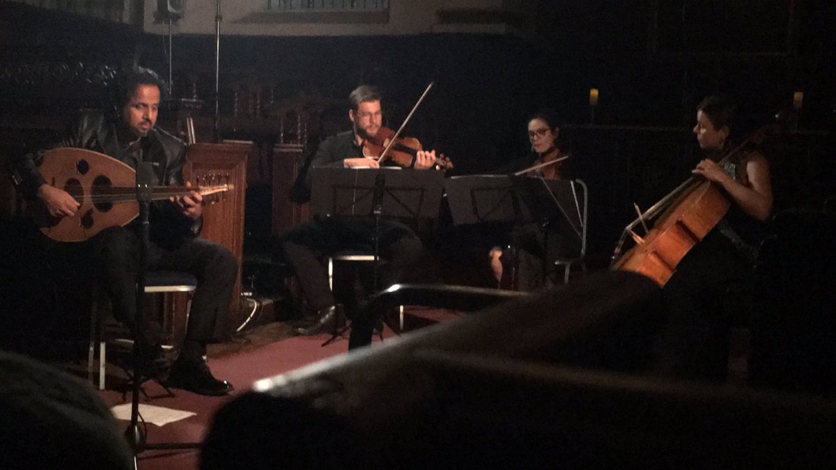 AMukhtarOud's tweet photo. It was great to be part of last night’s opening concert @londonstrings #festival with the @VelesEnsemble Thank you for such a great audience. Here’s to a successful running of the #musicfestival #oud #strings #maqam #taqasim #musicfusion #تقاسيم_عود #عود #مقام #مهرجان_موسيقي https://t.co/1wJsYymNKD