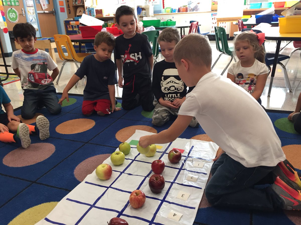 cn6rob's tweet photo. These little mathematicians hard at work comparing numbers on the apple graph they created during Apple Week! https://t.co/QfUBDzGHTS