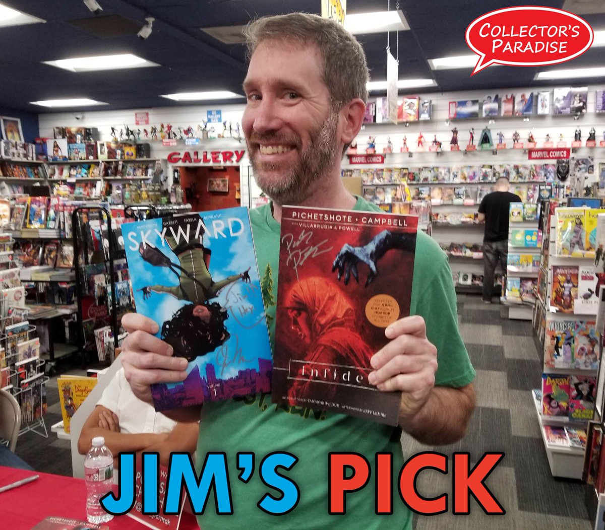 Special Guest @JimMcCann PICKS OF THE WEEK:

SKYWARD Vol. 1 by @Henderson_Joe, @LeeGarbett, @AntonioFabela & @SimonBowland
+
INFIDEL Vol. 1 by @real_pornsak, @olmancampbell, #JoseVillarrubia & @jeffcpowell

#CollectorsParadise #Skyward #Infidel #StaffPick #NCBD