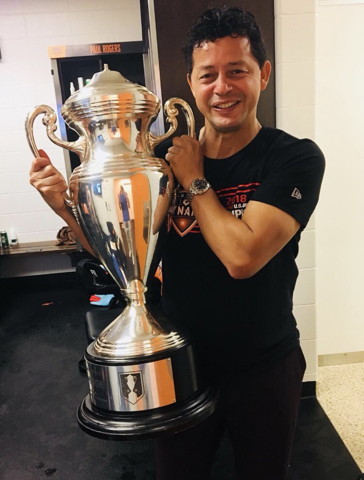 David_Cabrera10's tweet photo. Congratulations to the @HoustonDynamo for becoming the 2018 US Open Cup Champions! And @wclsoccer13, I couldn’t be more proud of you dad. You, the team, staff, club, and organization deserve it. Te amo pa ❤️💪 #ForeverOrange https://t.co/tuI5QEmuOm