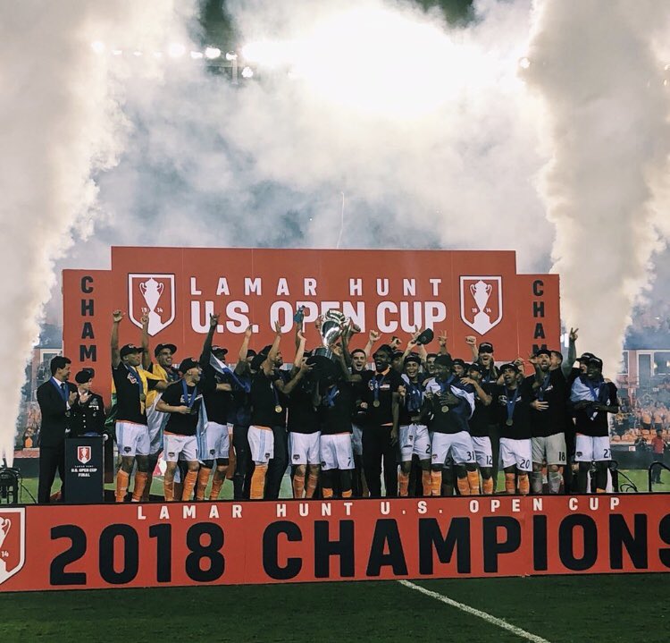 David_Cabrera10's tweet photo. Congratulations to the @HoustonDynamo for becoming the 2018 US Open Cup Champions! And @wclsoccer13, I couldn’t be more proud of you dad. You, the team, staff, club, and organization deserve it. Te amo pa ❤️💪 #ForeverOrange https://t.co/tuI5QEmuOm