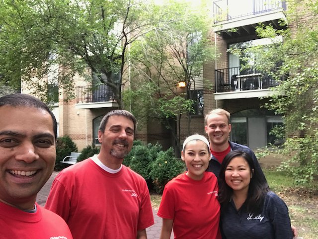 #WeAreLilly Cleaning the Cultural Trail in downtown #Indianapolis.  I'm proud to work in a company so dedicated to serving our community!