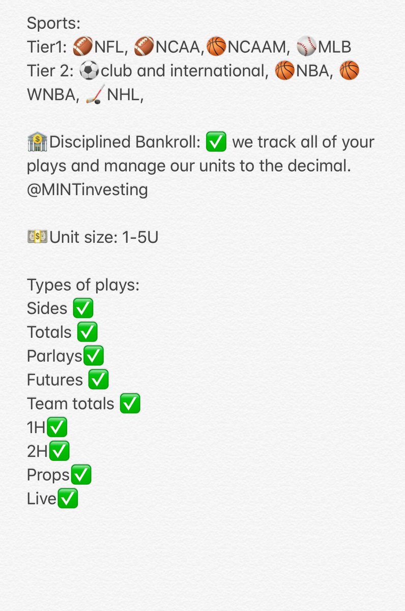 SharpHalftime's tweet photo. If this post gets to 100 likes/RTs we’ll send out a FREE play on the 🏈TNFgame! 🚨L16FREE plays 12-4 🔥
🚨L4 FREE NFL plays 4-0.Some of you already signed up for #MINTVIP after cashing out our free winner last night & took advantage of our current special 💪🏼same tonight. #TNF https://t.co/VGuVnApLnD