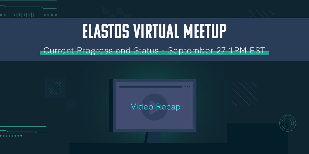 ElastosInfo's tweet photo. Video recap from the September 27th Elastos Virtual Meetup @Cyber__Republic #Elastos $ELA #ElastosVirtualMeetup https://t.co/qXXWuRRQkJ https://t.co/Bfu02eVsCl