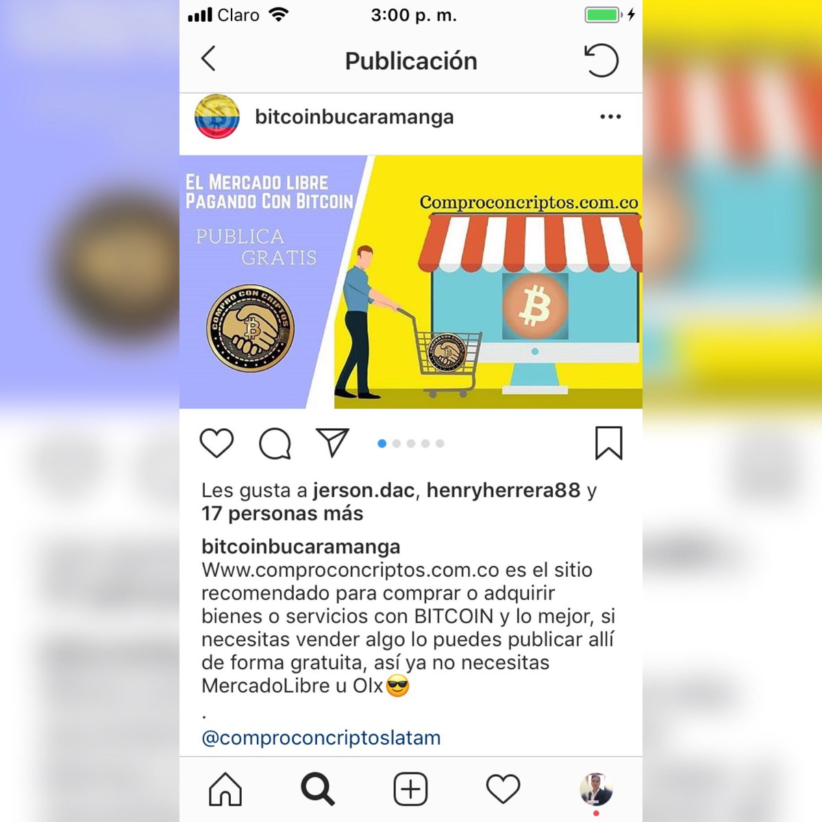 JersonDAC21's tweet photo. Gracias a nuestros amigos de #bitcoinbucaramanga por nombrarnos en su página oficial

@comproconcripto 
#bitcoin #dash #gmcoin #bitcoincash #blockchain #comproconcriptos #bitcoinbucaramanga #comprayventa #colombia #venezuela https://t.co/ZsuCNb94Vp