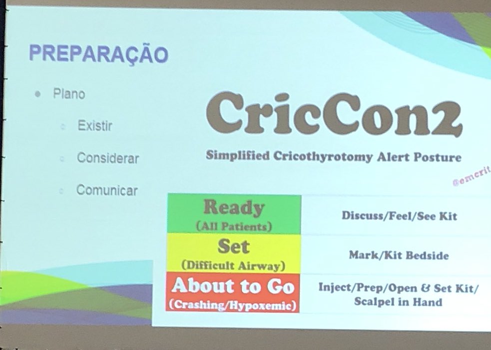 _breakEM's tweet photo. Como me preparar pra via aérea cirúrgica? @nicolepin #ABRAMEDE18 https://t.co/hpLDlSYish
