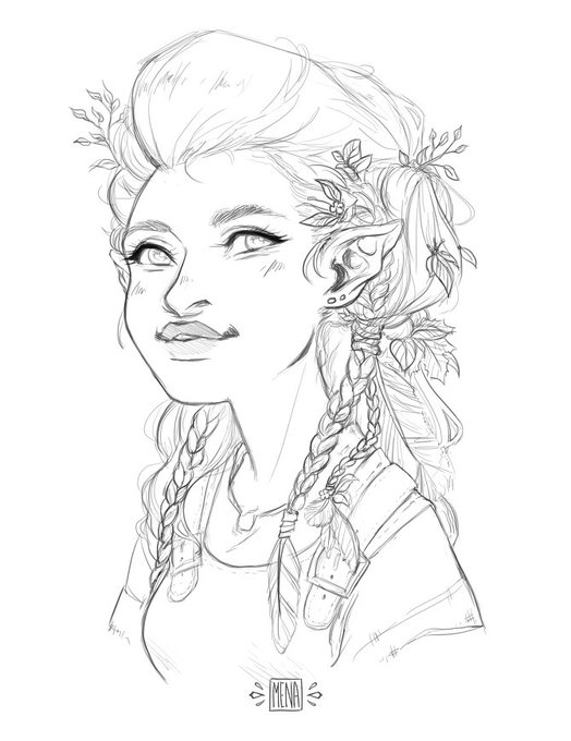 First commission for @xCalendar_Girlx of the lovely Brelienne Thorngage. I had so much fun drawing her ? 