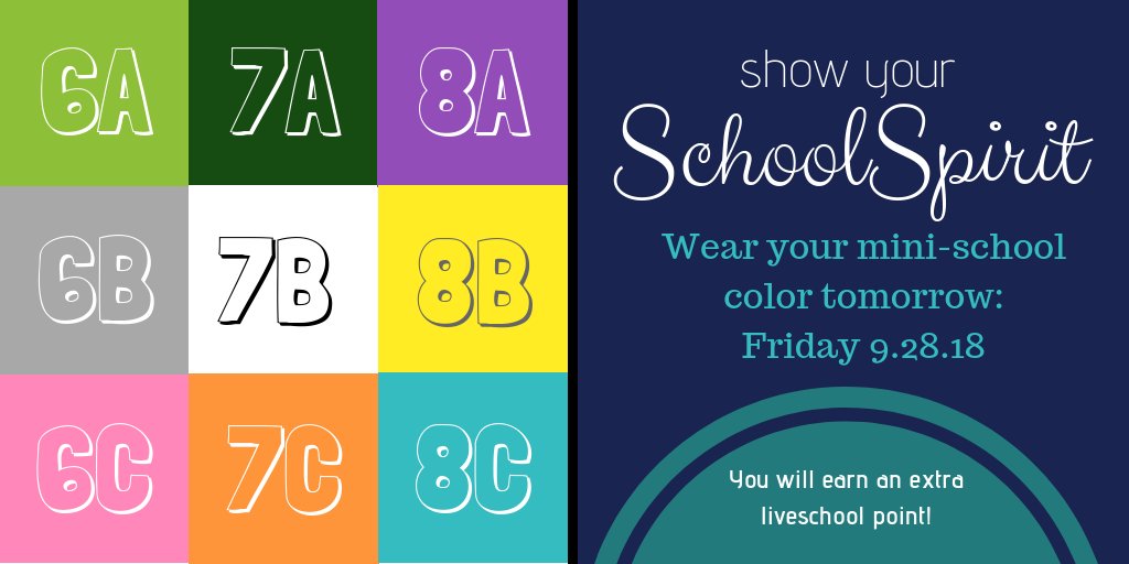 You know what tomorrow is?  A great day for some SCHOOL SPIRIT <a href="/SiegelMiddle/">Siegel Middle School</a> !!!