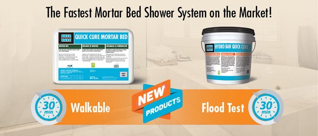 LATICRETE's tweet photo. INTRODUCING the fastest mortar bed shower system on the market! The system consists of combining two products, Quick Cure Mortar Bed and HYDRO BAN® Quick Cure. Walk on, flood test & be tile-ready in under 1 hour! Learn more >
https://t.co/LjwrGQ9BUo
#laticrete #quickcuresystem https://t.co/2o0g9gxW9r
