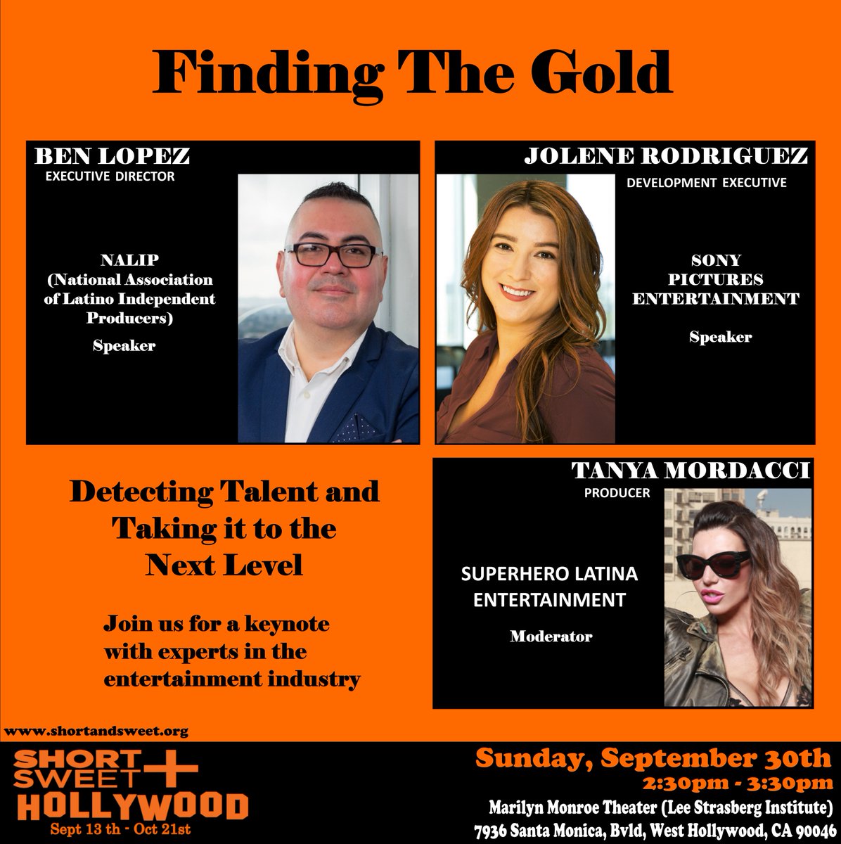 ShortnSweetHTF's tweet photo. KEYNOTE SPEAKERS
This is a great opportunity to meet, network and learn from this industry pros. 

Tickets can be purchased online at https://t.co/be3oOzj2cK or at the door. $5.00 https://t.co/rrcGvOFocG
