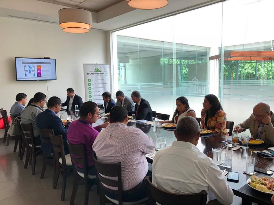 GrupoBusinessIT's tweet photo. Hoy en nuestro almuerzo tecnológico "El camino hacia la Nube de azure" presentamos cómo los servicios de Microsoft Azure preparan a su negocio a afrontar la transformación Digital. #EventosBit #BitPanamá #Azure #AzureMigration #AzureSiteRecovery #BitManagedService #BusinessIT https://t.co/tm95NURZeD