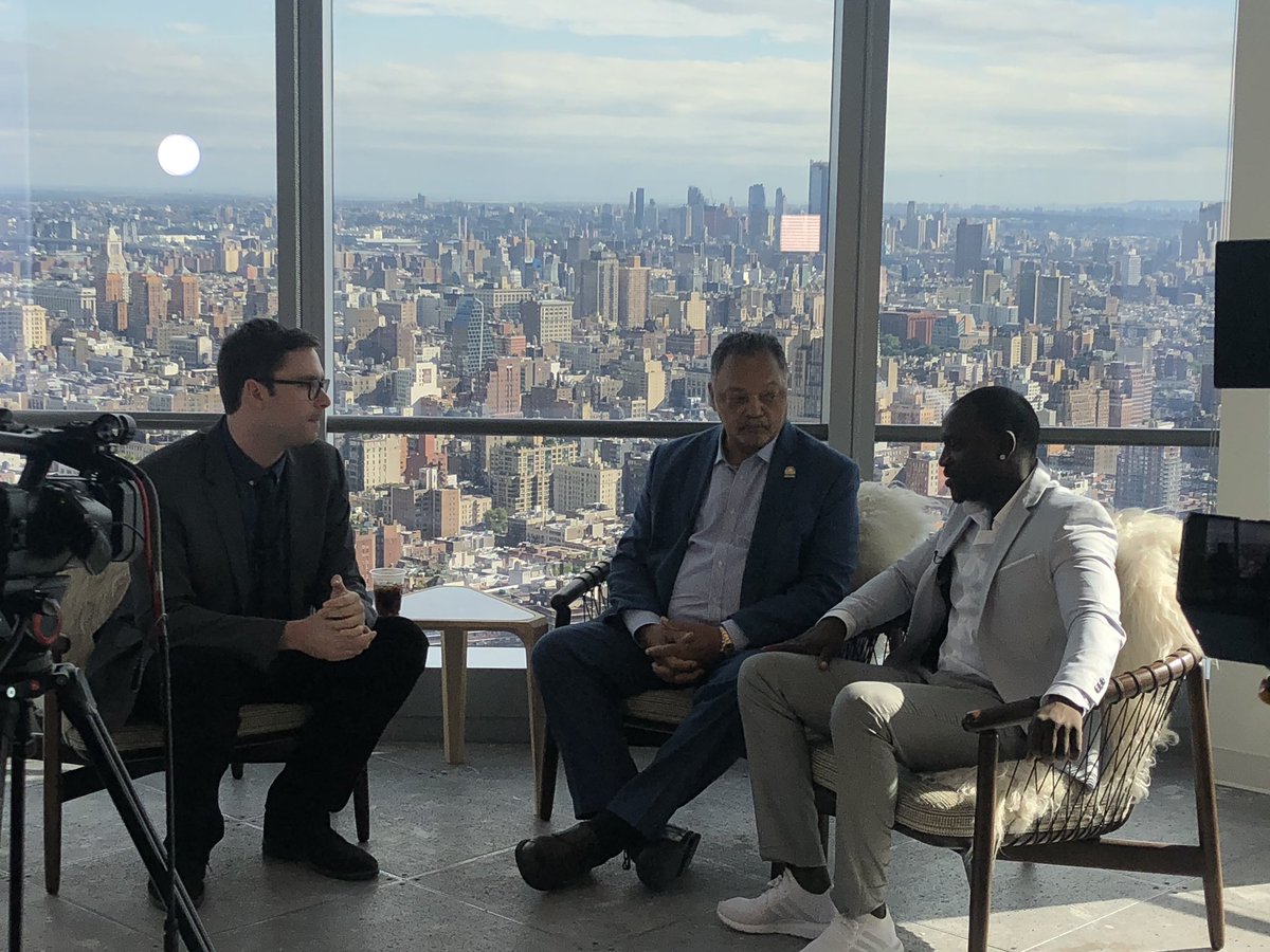 rosenbergann's tweet photo. .@Akon &amp; @RevJJackson interview with @LiveFrmTomorrow on the topic of #Akoin @AkoinOfficial at @SAPNextGen at #SDGBlockchain Festival #UNGA https://t.co/bkrEHlijtu