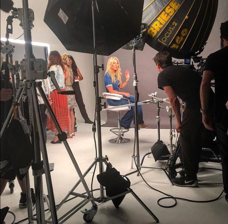 tagcreativeny's tweet photo. #tbt to our shoot with Christie Brinkley for @hair2wear 🎥 #hair #beauty #bts #agencylife https://t.co/AX8f7jMiCI