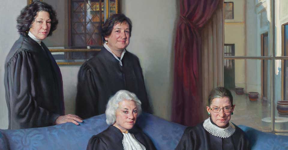smithsoniannpg's tweet photo. #Throwback to 2013, when the Portrait Gallery celebrated the arrival of #NelsonShanks’s "The Four Justices," a tribute to the four female justices who have served on the U.S. #SupremeCourt. https://t.co/DWOgudG6lh https://t.co/d7rmRmbYOw
