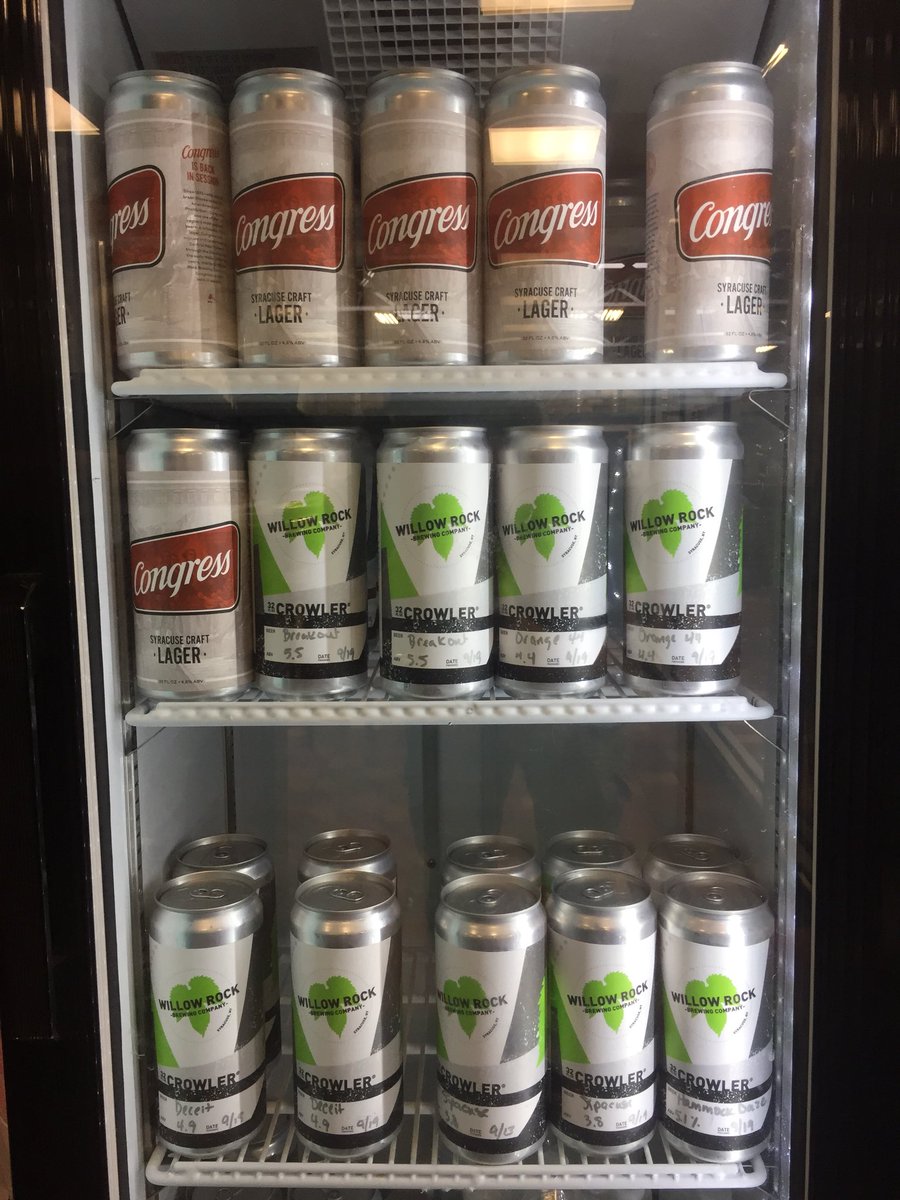 WillowRockBrew's tweet photo. Today is National crush a can day and we’ve got the perfect size can to crush! #cheerstothursday #congressbeer #craftbeer #syracusebeer https://t.co/32x46w8x98