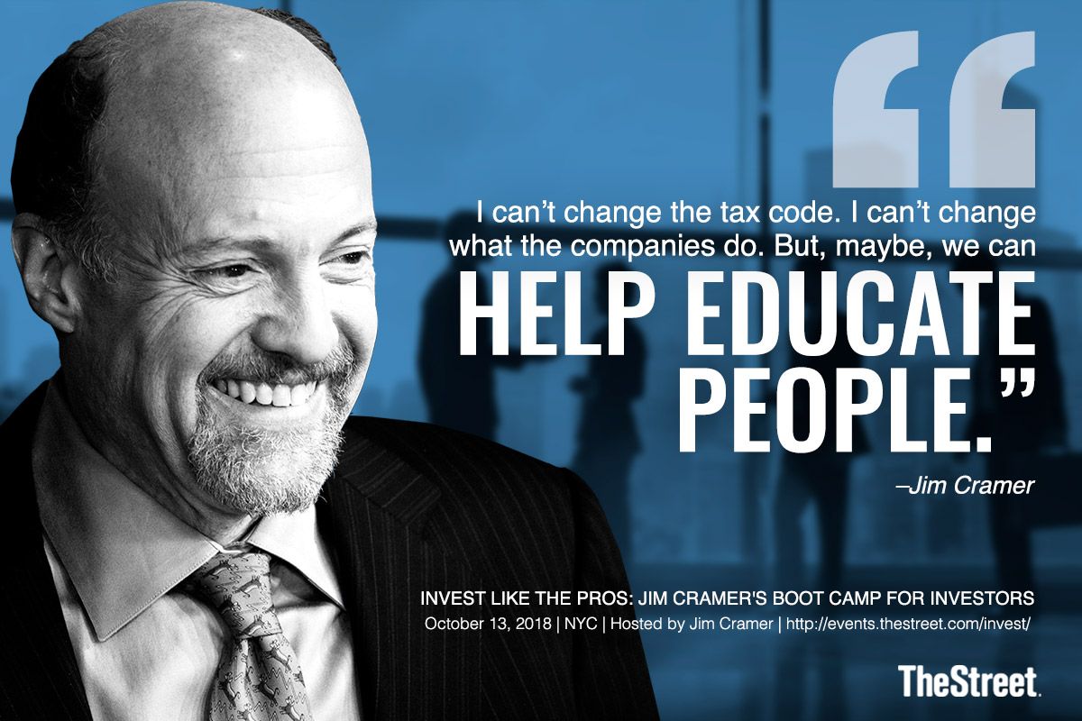 TheStreet's tweet photo. Learn from @JimCramer in person during his October 13 #CramerTeachin when he'll talk cannabis, FANG and more. Tickets here: https://t.co/NqSkZnSE0Q https://t.co/8k8aNGHryZ