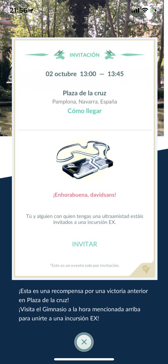 davidsans18's tweet photo. Vamooos 😍😍 me encanta lo de recibir de regalo el pase ex
#pokemon #pokemongo #pokemonespaña #pokemonpamplona #TeamInstinct #teamyellow #equipoinstinto #equipoamarillo #nivel40 #nvl40 #nivel40españa #PokemonDay2018 #PokemonGogen3 #nivel40x2 #nvl40x2 https://t.co/ojXw0TOpyI