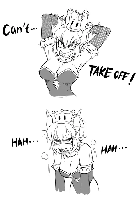 体は美少女、心はオヤジ #クッパ姫  #Bowsette 