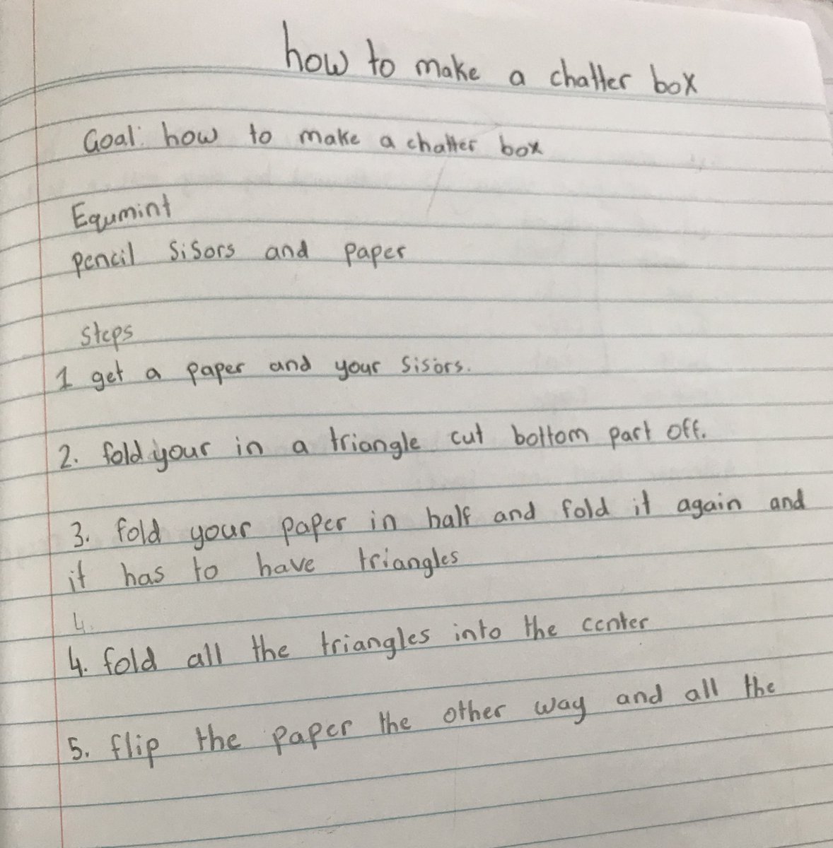 jp_love_teach's tweet photo. We made our own chatterbox today and then wrote a procedural text for others to learn how to make their own #writing #acuedu_p #procedural #yearthree https://t.co/2APFFVUJYj
