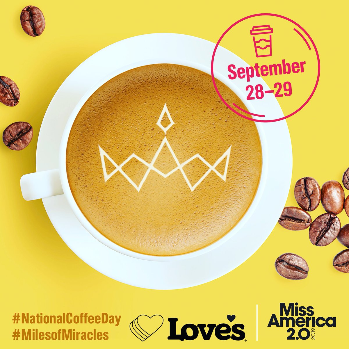 MissAmericaWV's tweet image. #nationalcoffeeday is TOMORROW☕️☕️☕️
When running out for your morning cup don’t forget @lovestravelstops 24 oz. hot beverages are only $1! AND the entire $1 goes to @cmnhospitals and our very own @wvumedicinechildrens! #MilesofMiracles