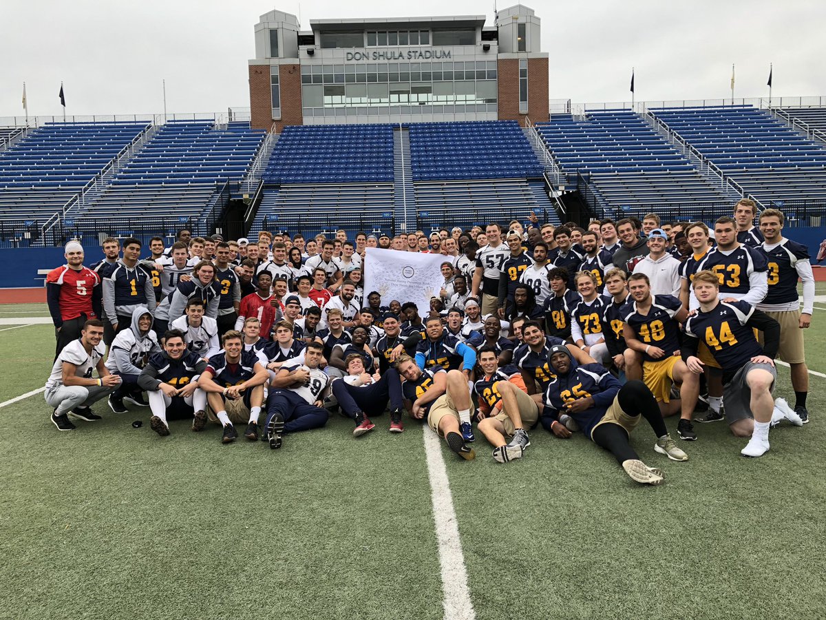 JCUFootball's tweet photo. JCU Football showing support for National Hazing Prevention Week! #thesehandsdonthaze https://t.co/EHNpVgTl0J