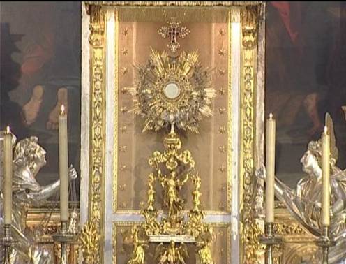 Oh Jesús:
Aquí tienes mi cabeza para conocerte.
Aquí tienes mi lengua para ensalzarte.
Aquí tienes mis manos para servirte.
Aquí tienes mis rodillas para adorarte.
Aquí tienes mis pies para seguirte.
Aquí tienes mi corazón para amarte.