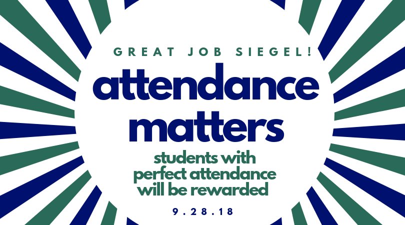 We wouldn't be <a href="/SiegelMiddle/">Siegel Middle School</a> without students and staff... thanks for being here every single day! #attendancematters