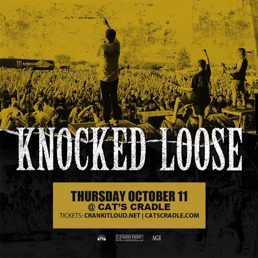 We’ll be at Cat’s Cradle on 10.11 with <a href="/knockedloose/">Knocked Loose</a>. Who rockin?