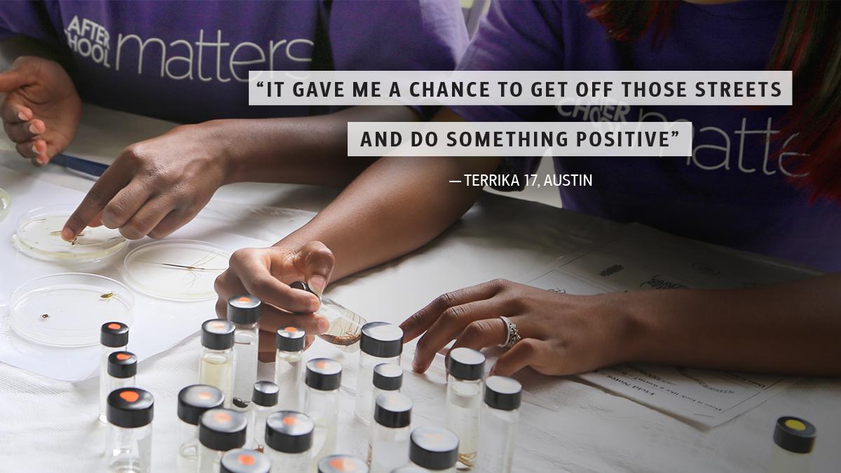 BankofAmerica's tweet photo. .@AftrSchoolMttrs helps Chicago teens like Terrika attain valuable summer job opportunities. We’re proud to support them in pursuing their dreams in arts, leadership, sports and STEM. #TeensMATTER #MeetOurFuture

How did the program change Terrika’s life? https://t.co/OvmKrHHunR
